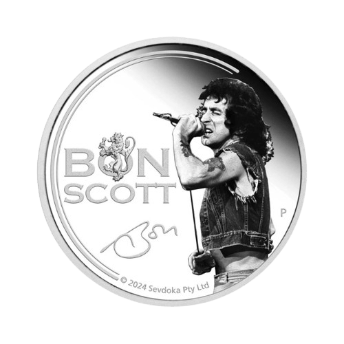 1 унция сребърна монета AC/DC Bon Scott 2024