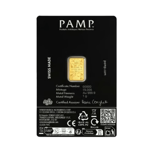 1 грам златно кюлче pamp fender telecaster 80-годишнина 2026