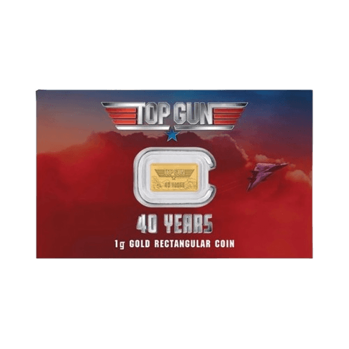 1 грам top gun 40-годишнина златно кюлче perth mint