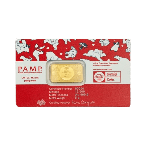 5 грама златно кюлче pamp полярните мечки coca cola