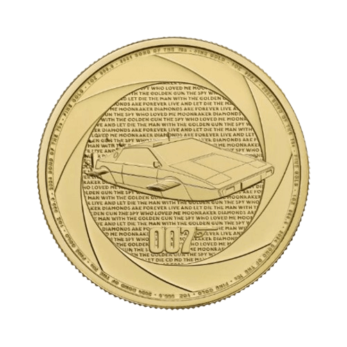 31.1 гр. Златна Монета Мократа Нели Джеймс Бонд 007 от 70' 2024
