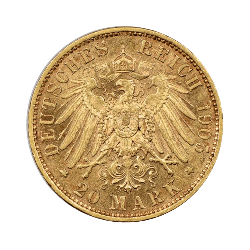 20 Златни Марки Фридрих Август III Саксония 1905-1914