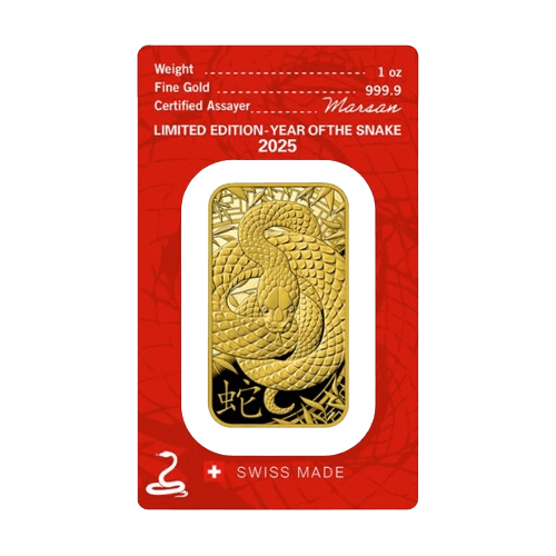 31.1 гр. Златно Кюлче Argor Heraeus Лунар Змия 2025