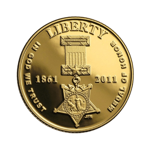 Златна Монета 5 Американски Долара Medal of Honour 2011