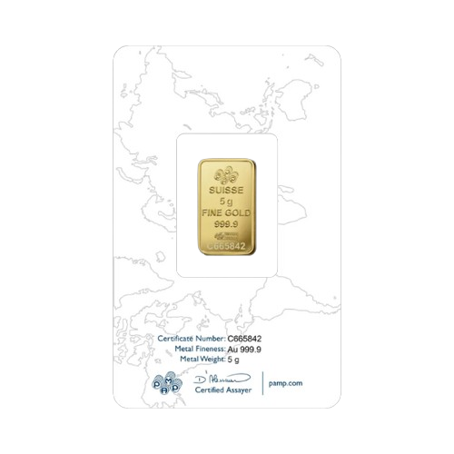 Златно Кюлче 5 гр. Pamp Роза Швейцария