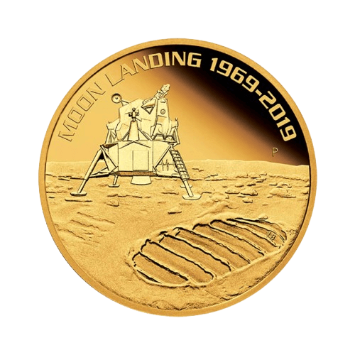 Златна монета 1 oz 50-годишнина от кацането на луната 2019
