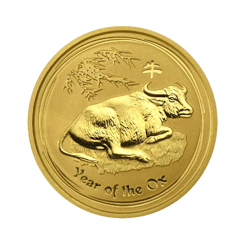 1/10 унция златна монета лунар вол 2009