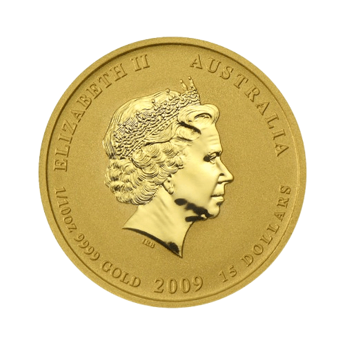 златна монета 3,11 грама лунар 2009 вол