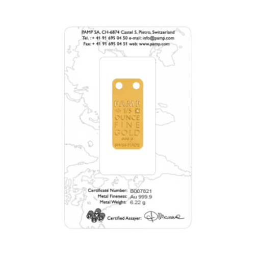 6.22 грама златно кюлче памп орхидея гръб опаковка