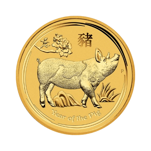 31.1 гр. Златна Монета Австралийски Лунар Прасе 2019