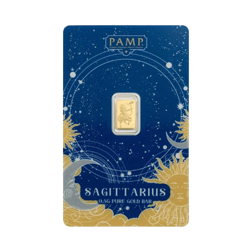 0.5 грама златно кюлче pamp зодия стрелец