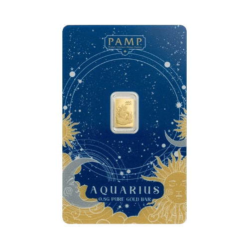 0.5 грама златно кюлче pamp зодия водолей